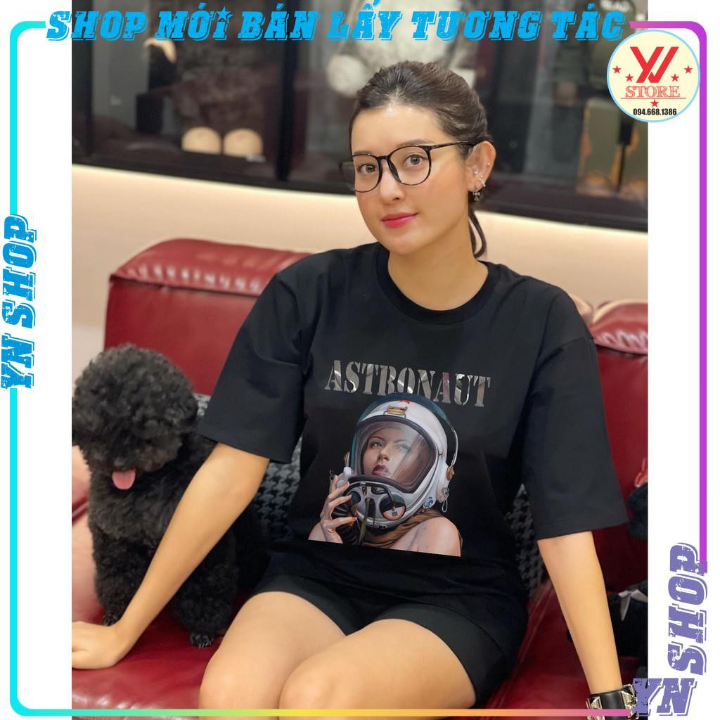 Áo thun tay lỡ cô gái phi hành gia, áo phông ,T-shirt nam nữ form rộng unisex phong cách ulzzang