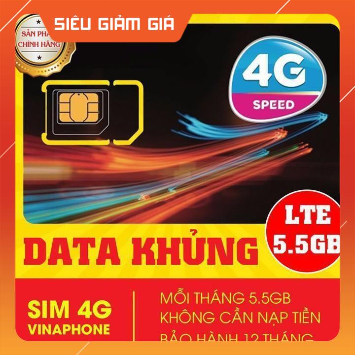 Sim 4G Vina D500 trọn gói 1 năm không nạp tiền - Gói 5,5GB/tháng mạng 4G Vinaphone miễn phí trong 12 tháng