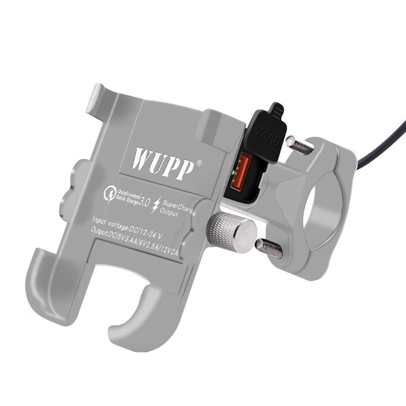 Giá đỡ điện thoại gắn trên tay lái kèm cổng sạc nhanh usb dành cho xe máy