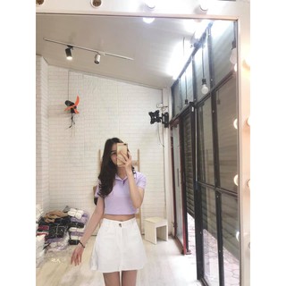 Áo Croptop Cổ Trụ PLO Unisex (4 Màu)