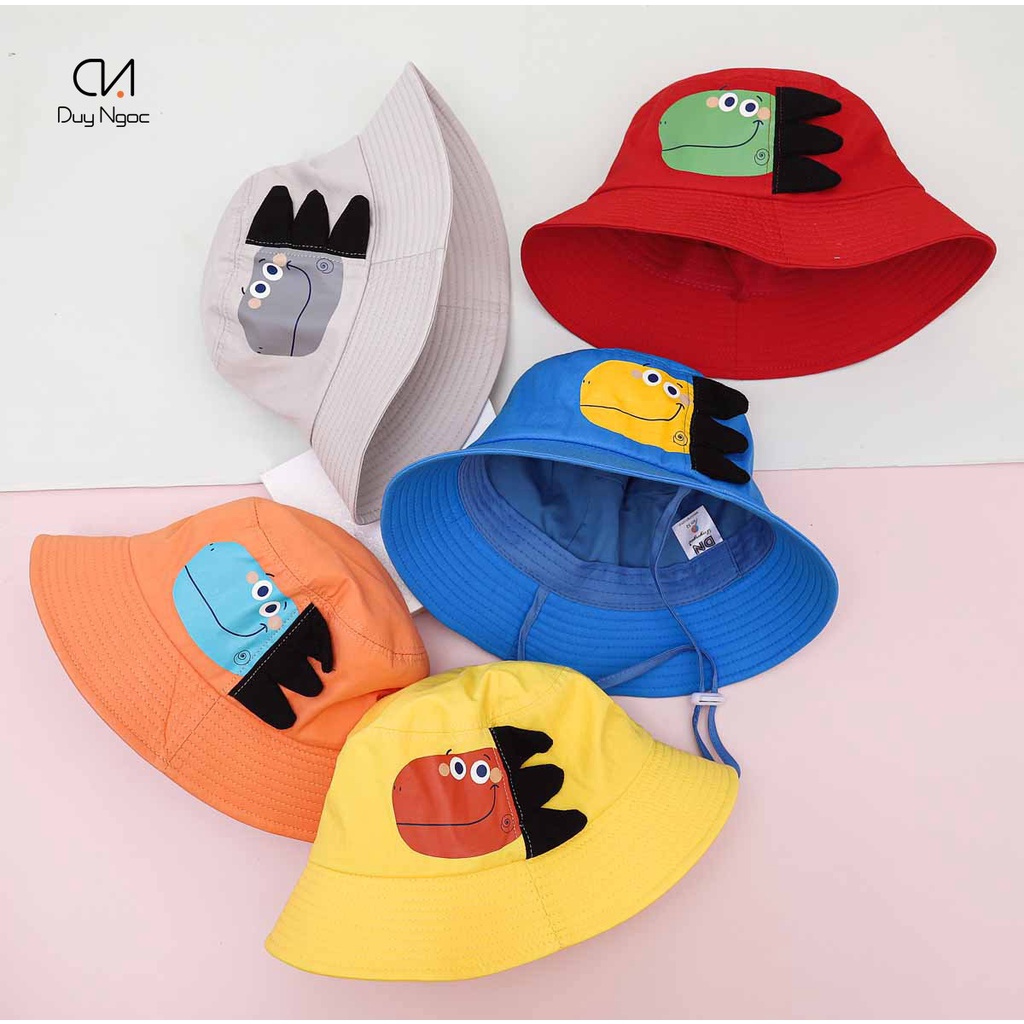 (Size 52) Nón vành trẻ em khủng long Duy Ngọc cao cấp (Mẫu mới), đáng yêu,có quai đeo (UNISEX)- 1076