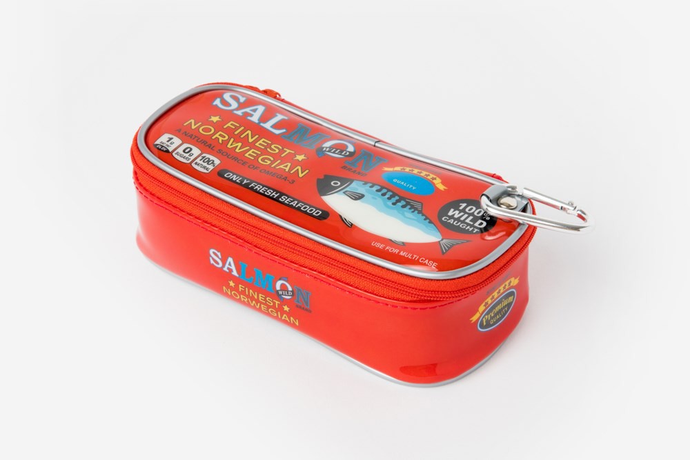 Túi Đựng Bút Viết ARTBOX Hàn Quốc Hình Cá Hộp Màu Đỏ Ngộ Nghĩnh