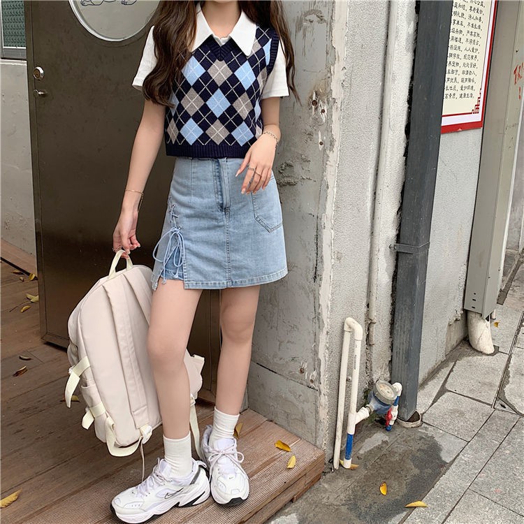 Áo Gile Len Dáng Croptop Họa Tiết Quả Trám - Titto Closet | BigBuy360 - bigbuy360.vn