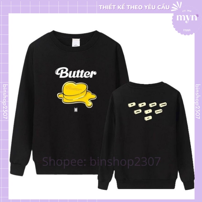Áo Sweater Butter BTS Mẫu Mới Nhất ( Đủ Size)