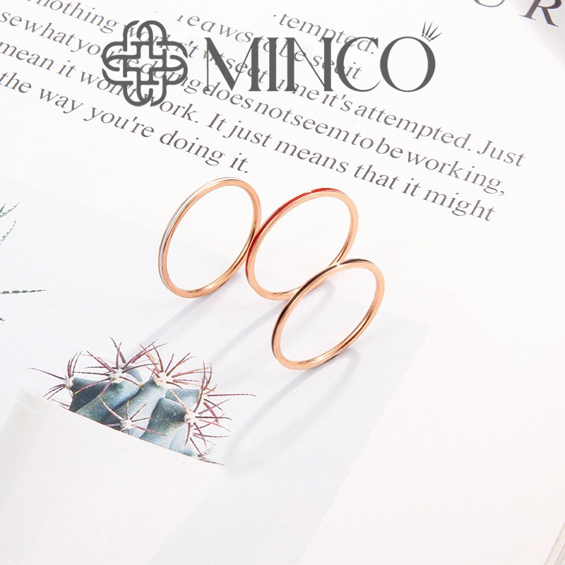 Nhẫn Nữ Viền Màu Minco Accessories thời trang phụ kiện trang sức nữ đẹp phong cách Hàn Quốc NT73