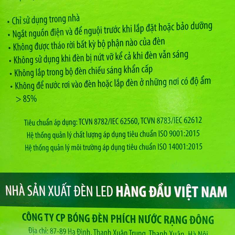 BÓNG ĐÈN LED RẠNG ĐÔNG NHIỀU LOẠI CÔNG SUẤT , ÁNH SÁNG TRẮNG