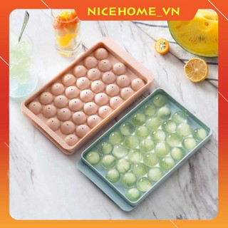 Khay Đá Viên Tròn 33 Viên, Khuôn Làm Thạch Tròn