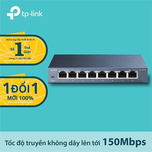 TP-Link Bộ chia tín hiệu internet 8 cổng 10/100/1000Mbps - TL-SG108