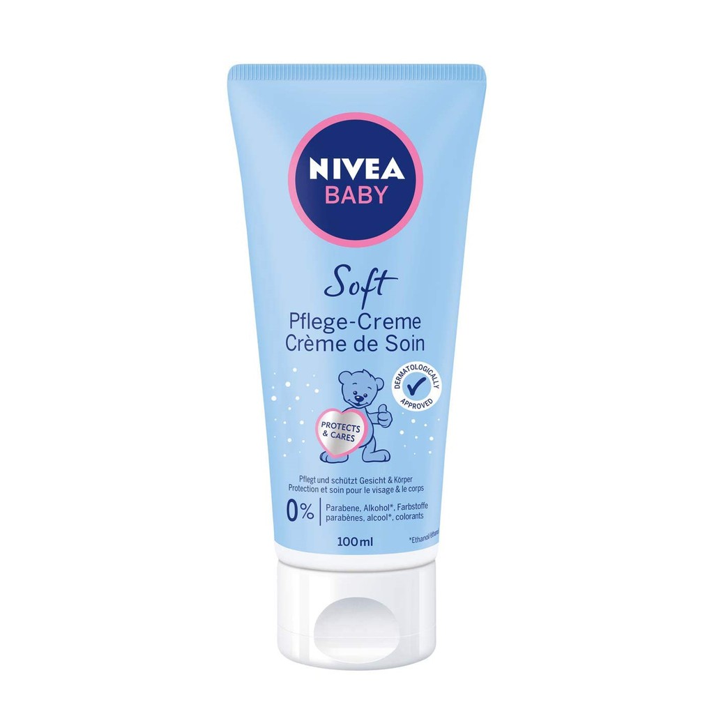 KEM DƯỠNG ẨM TOÀN THÂN CHO BÉ NIVEA BABY SOFT HƯƠNG HOA CÚC 100ml - HÀNG NHẬP ĐỨC