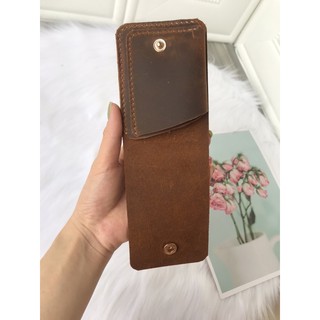 Ví Sen,Ví mini,Da bò sáp thật 100%