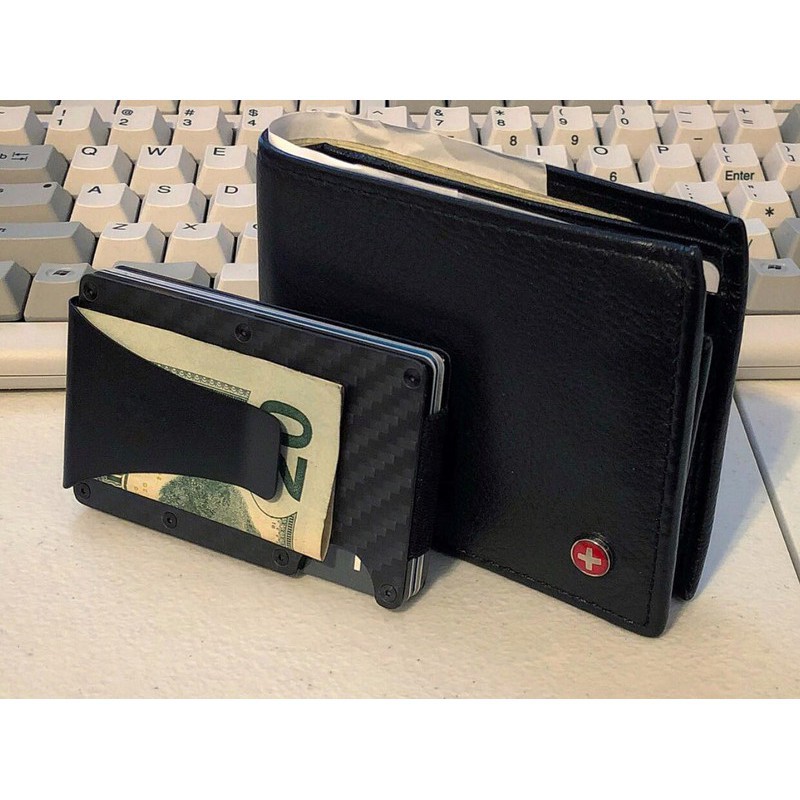 Kẹp tiền Money Clip cao cấp Carbon Fiber Metal