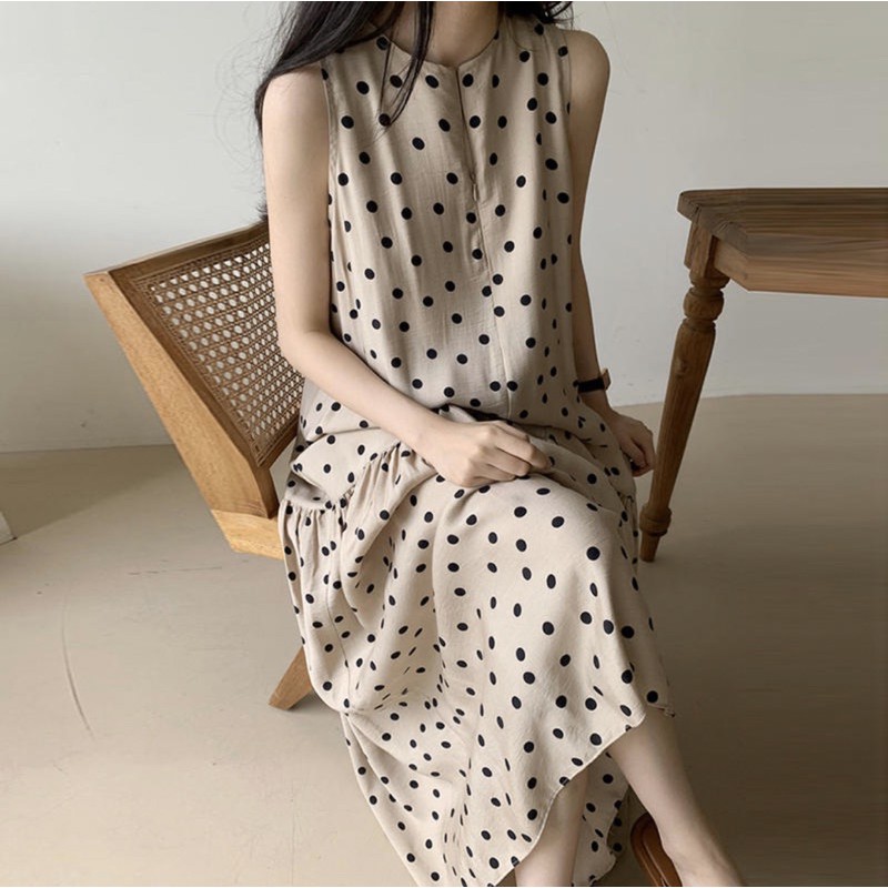 (ORDER) Đầm maxi bi (Hình chụp thật)