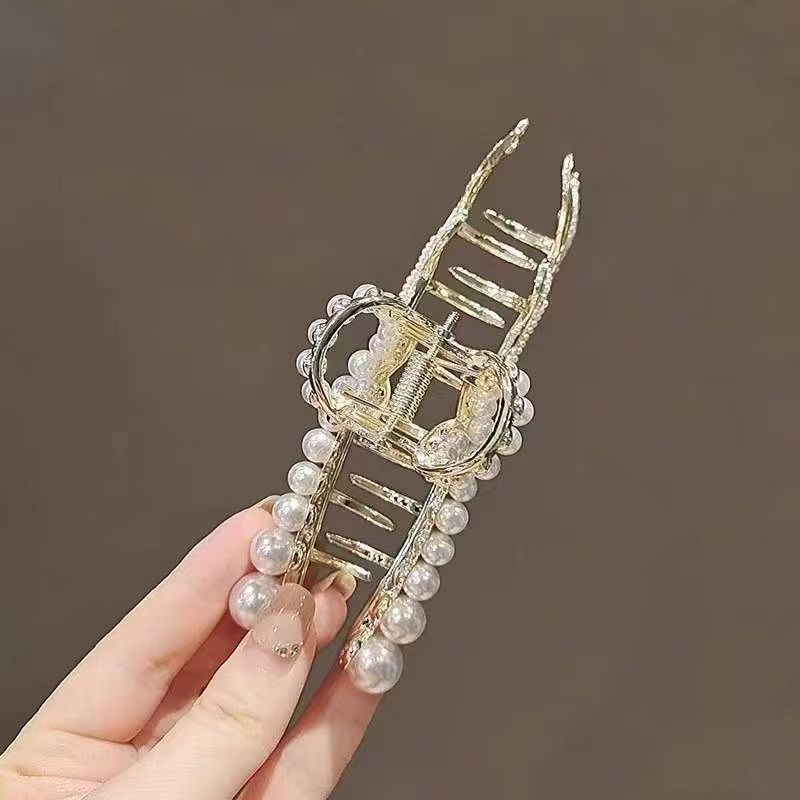 Kẹp Tóc Đuôi Cá Đính Ngọc Trai Cỡ Lớn 2022 Sang Trọng