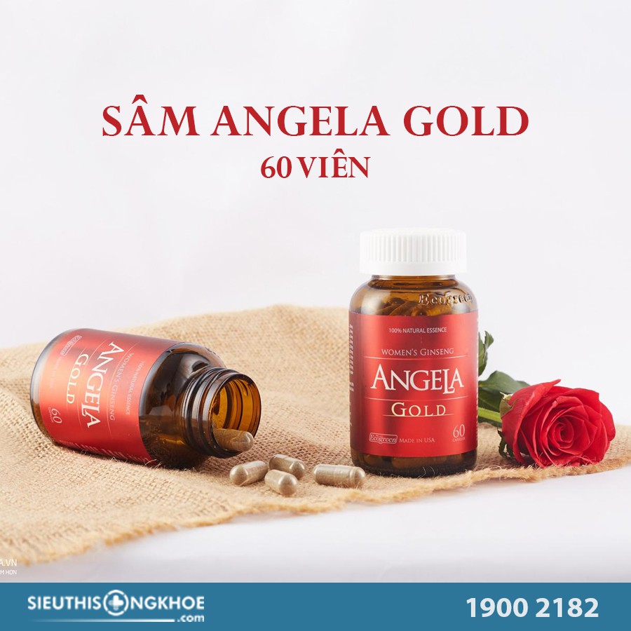 Combo 2 Hộp dùng 2 Tháng Sâm Angela Gold Hộp 60 Viên