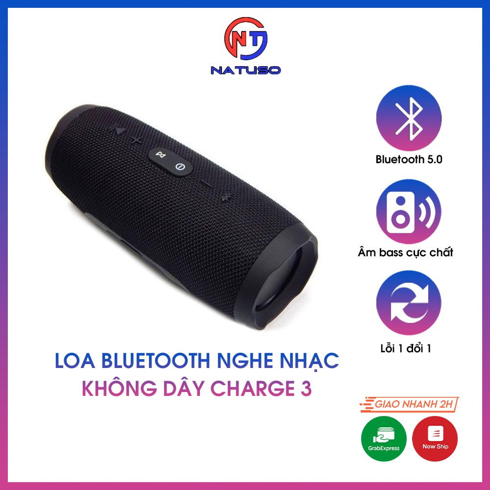 Loa bluetooth cầm tay nghe nhạc không dây Charge 3 âm thanh siêu bass sống động