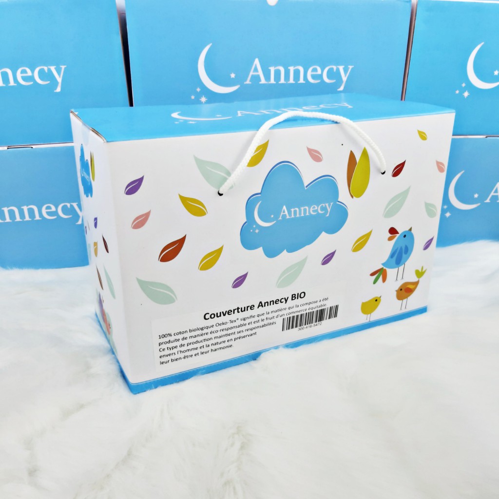 Chăn xô trần bông giữ nhiệt cho bé sơ sinh Annecy BIO (Pháp)