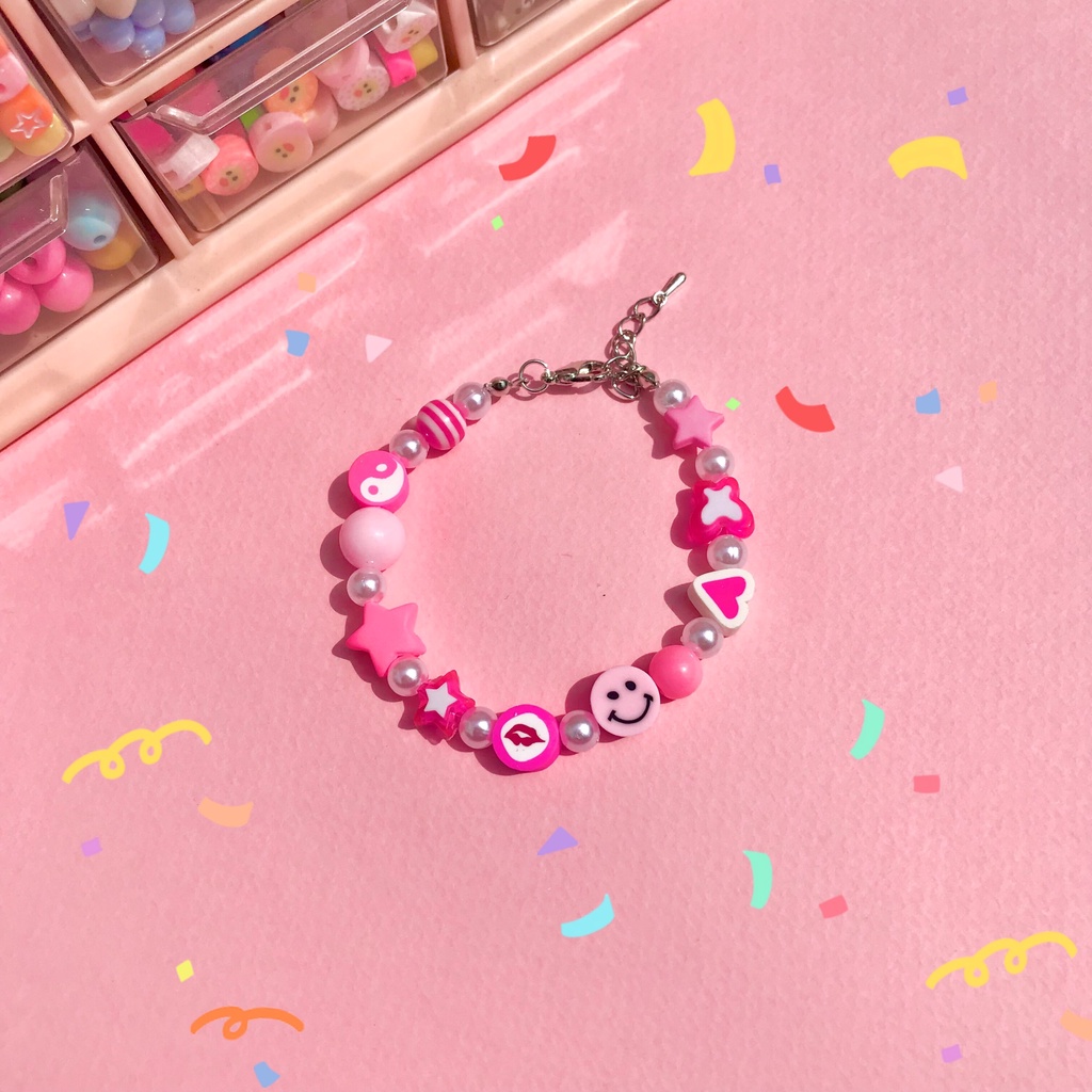 Vòng tay Pinky Bloom mix Handmade Aura