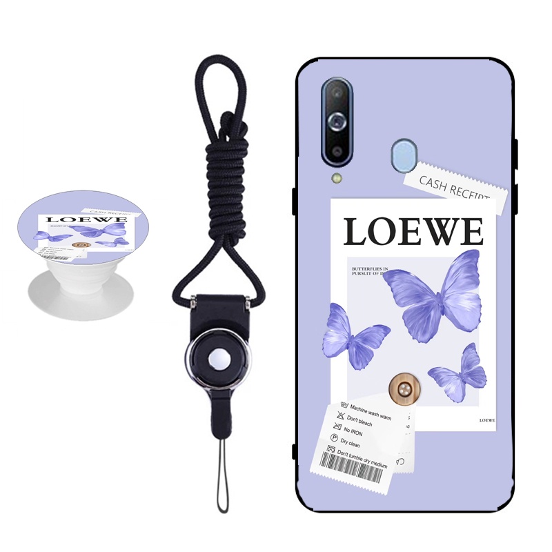 Ốp Điện Thoại silicon Mềm Hình G-DRAGON Có Dây Đeo Và Giá Đỡ Cho Samsung Galaxy A8S/A9 Pro 2019