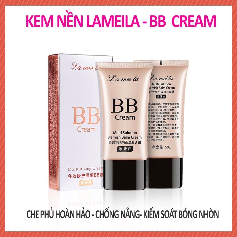 Kem nền Lameila BB Cream che phủ khuyết điểm Mang lại màu da đều màu Kiểm soát độ bóng nhờn