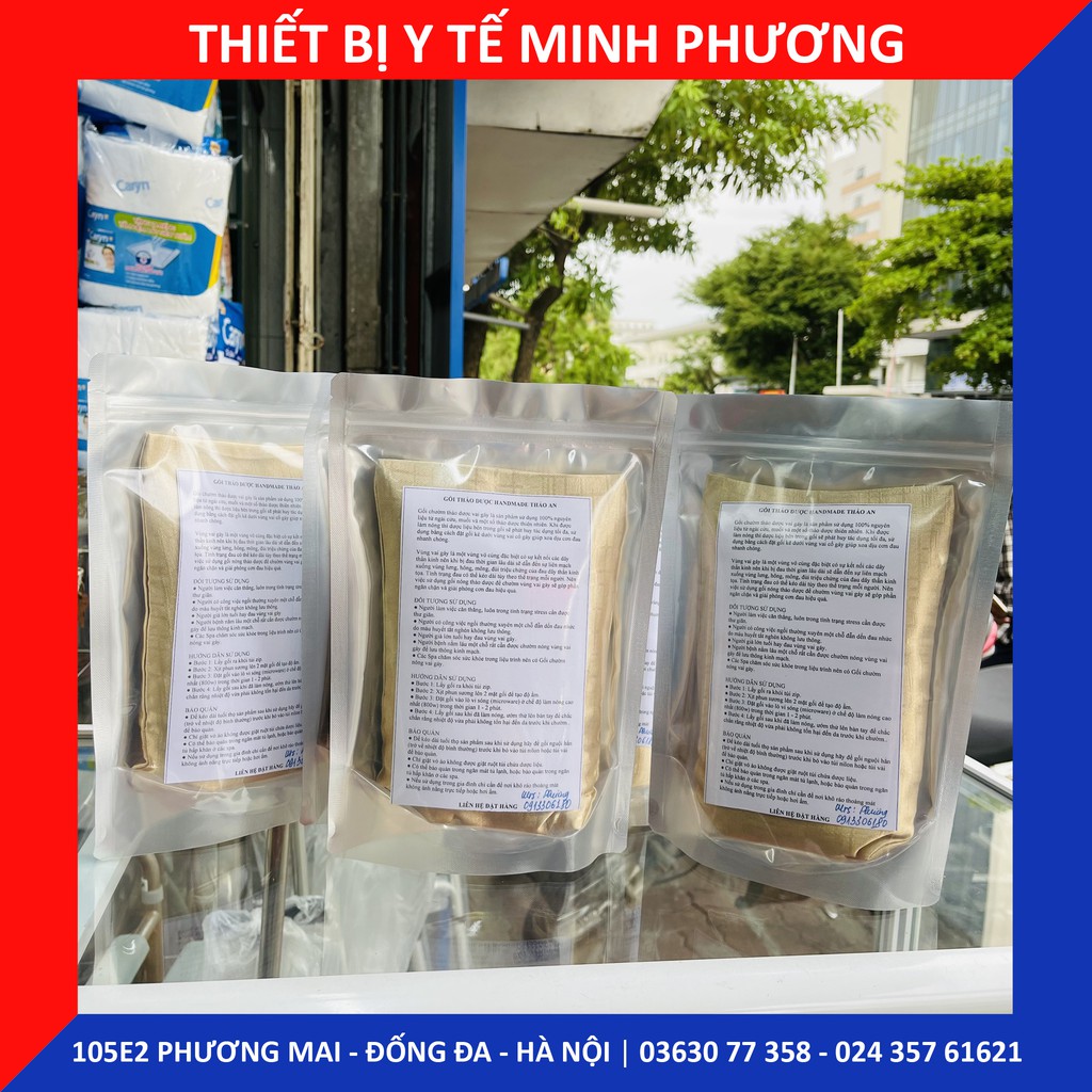 Gối thảo dược chườm vùng vai gáy chữa đau mỏi và đả thông kinh mạch