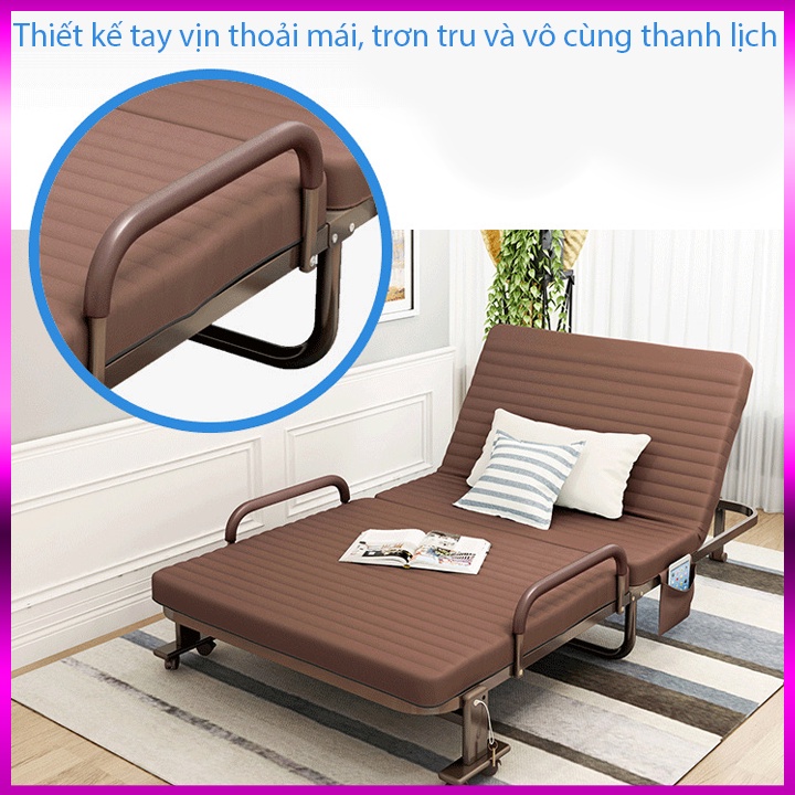 Giường xếp Hàn Quốc phù hợp với văn phòng, giường gấp thông minh, có thể gấp gọn ghế gấp thành giường