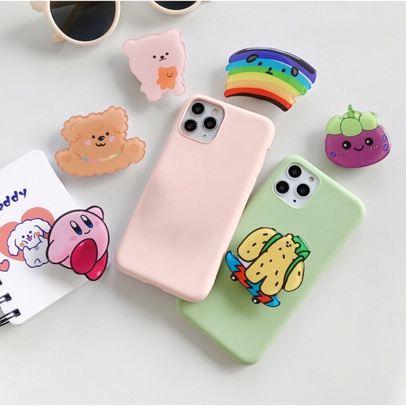 Giá đỡ điện thoại popsocket in bóng hoạ tiết cute xinh xẻo