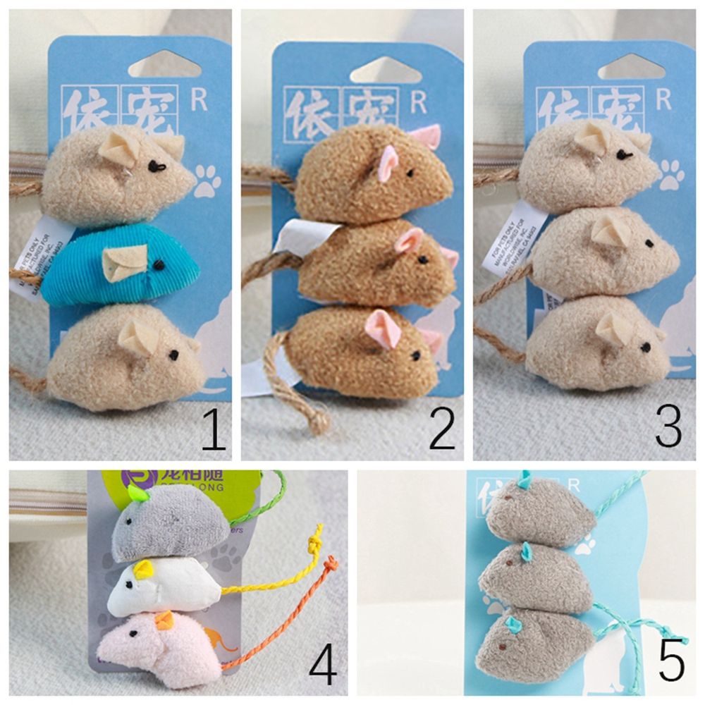 Bộ 3 đồ chơi nhai gặm làm sạch răng cho mèo cưng dễ thương