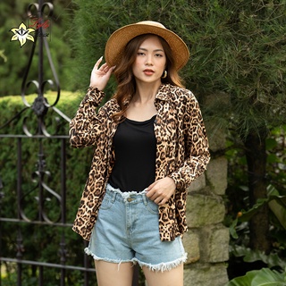 Áo Sơ Mi Nữ form rộng Lụa hàn họa tiết da báo đẹp dài tay ulzzang vintage hàn quốc cao cấp trơn
