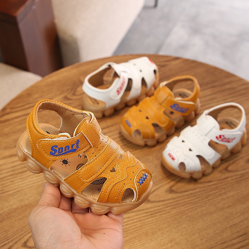 Sandal Rọ Tập Đi Cho Bé Da Bò M177