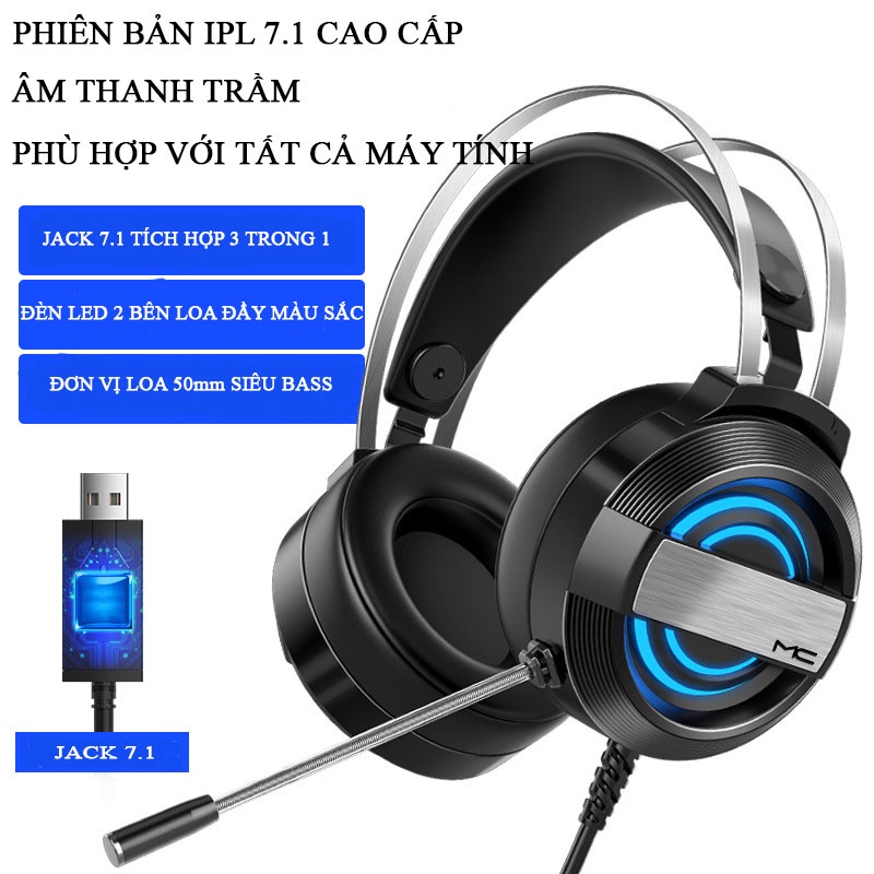 Tai Nghe gaming MC chơi game có tích hợp micro và dây USB phù hợp máy tính bảo hành 12 tháng