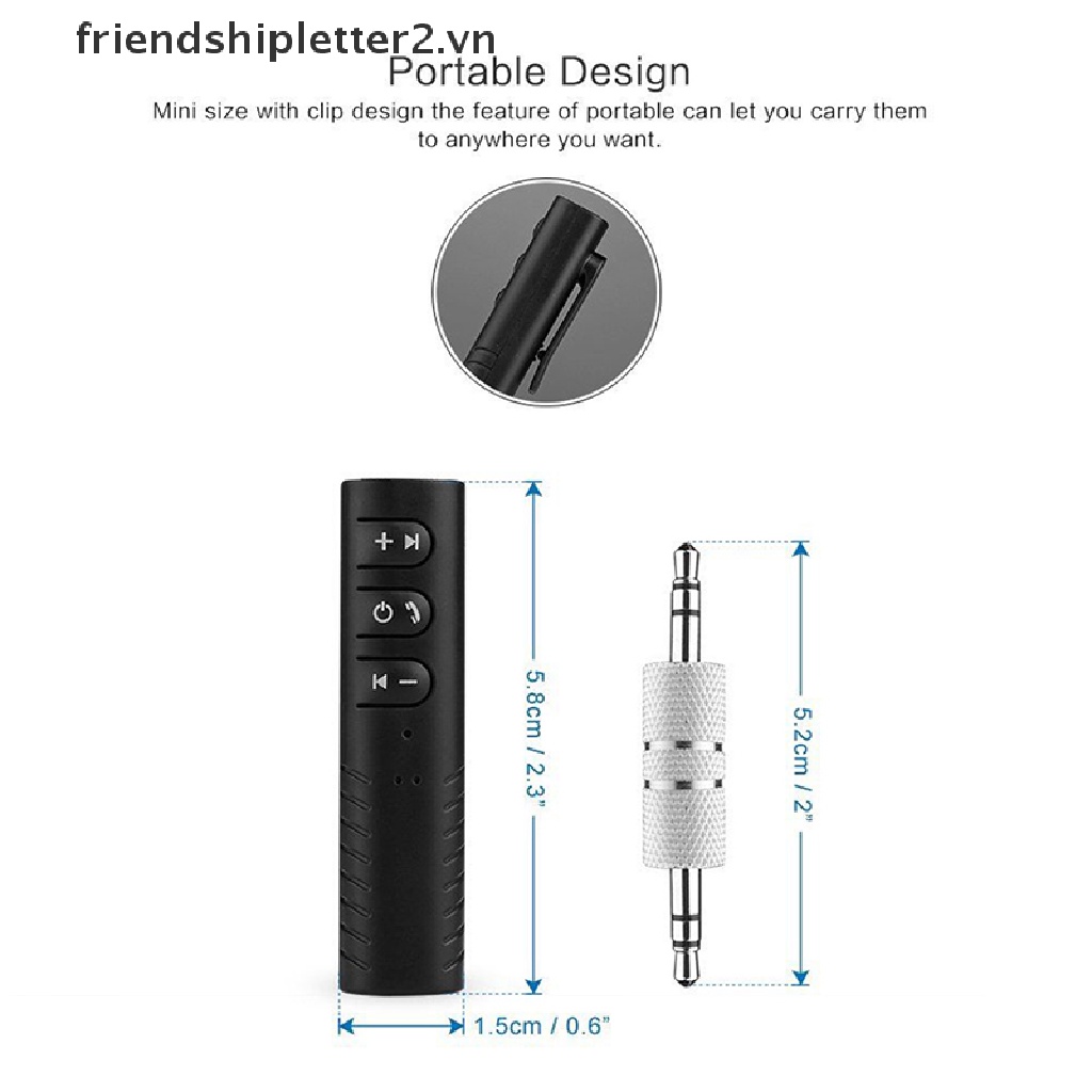 1 Bộ Nhận Tín Hiệu Âm Thanh Bluetooth Không Dây Jack Cắm 3.5mm