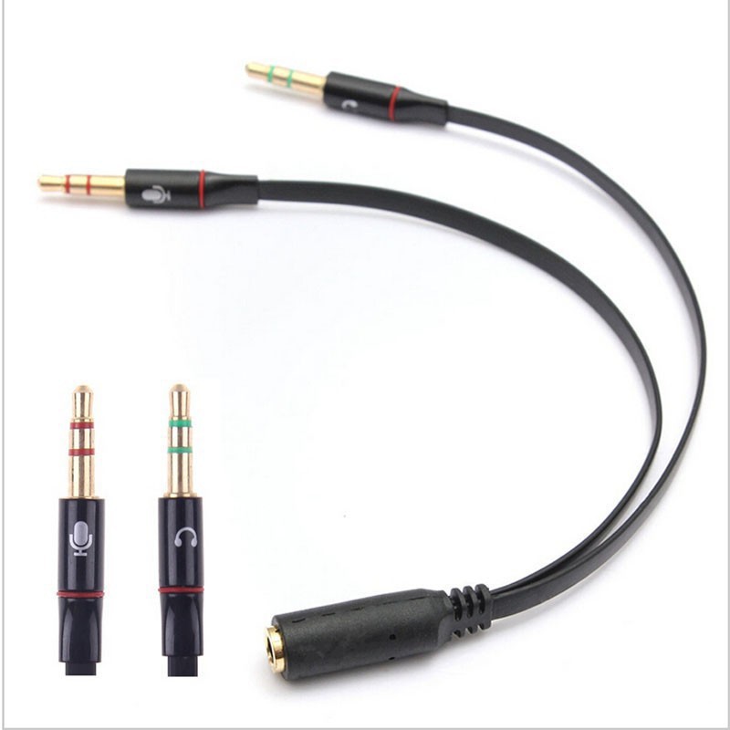 Jack Gộp Audio Và Micro Thành 1 (Chuyển Mic Từ Máy Tính Sang Mic Điện Thoại) (Loại Đẹp)