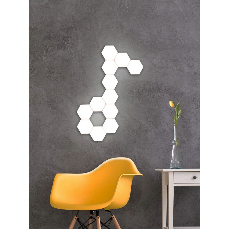Đèn LED Lục Giác Dán Tường Cảm Ứng Chạm Siêu Sáng Tạo