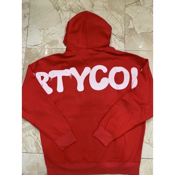 DirtyCoins On The Wall Hoodie – Red/ White