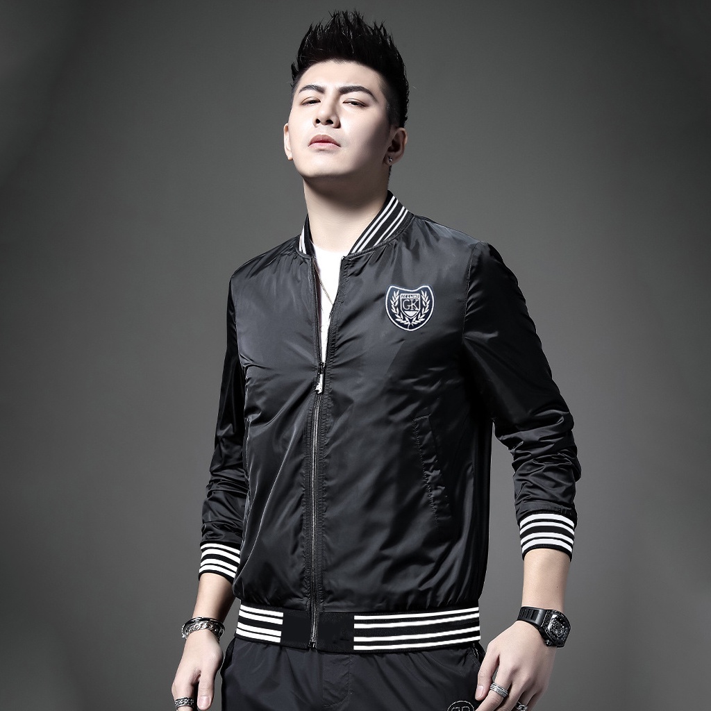Áo bomber unisex chất dù 2 lớp không bong tróc chất vải mịn không xù (màu đen, kem), cam kết hình ảnh thật