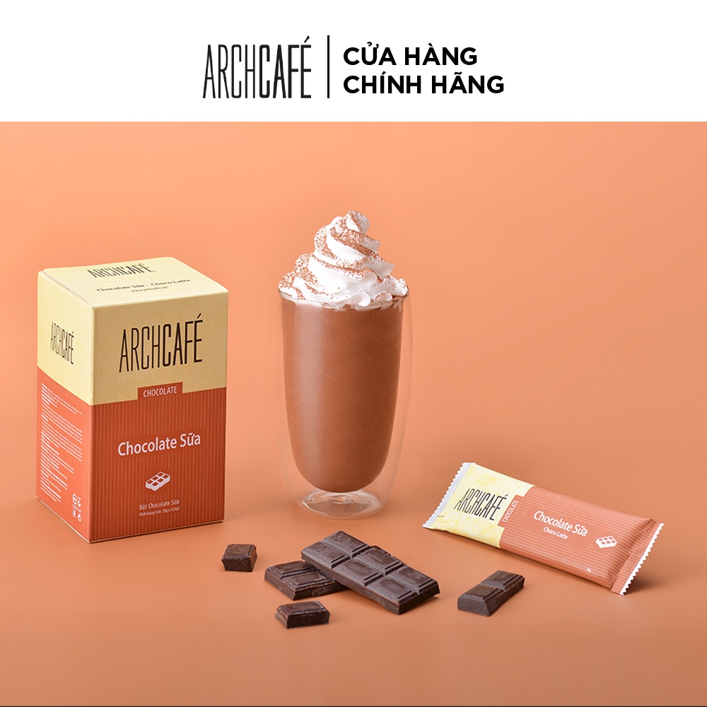 Chocolate sữa choco cacao hoà tan archcafé sô cô la hộp 12 gói x 20g - ảnh sản phẩm 4