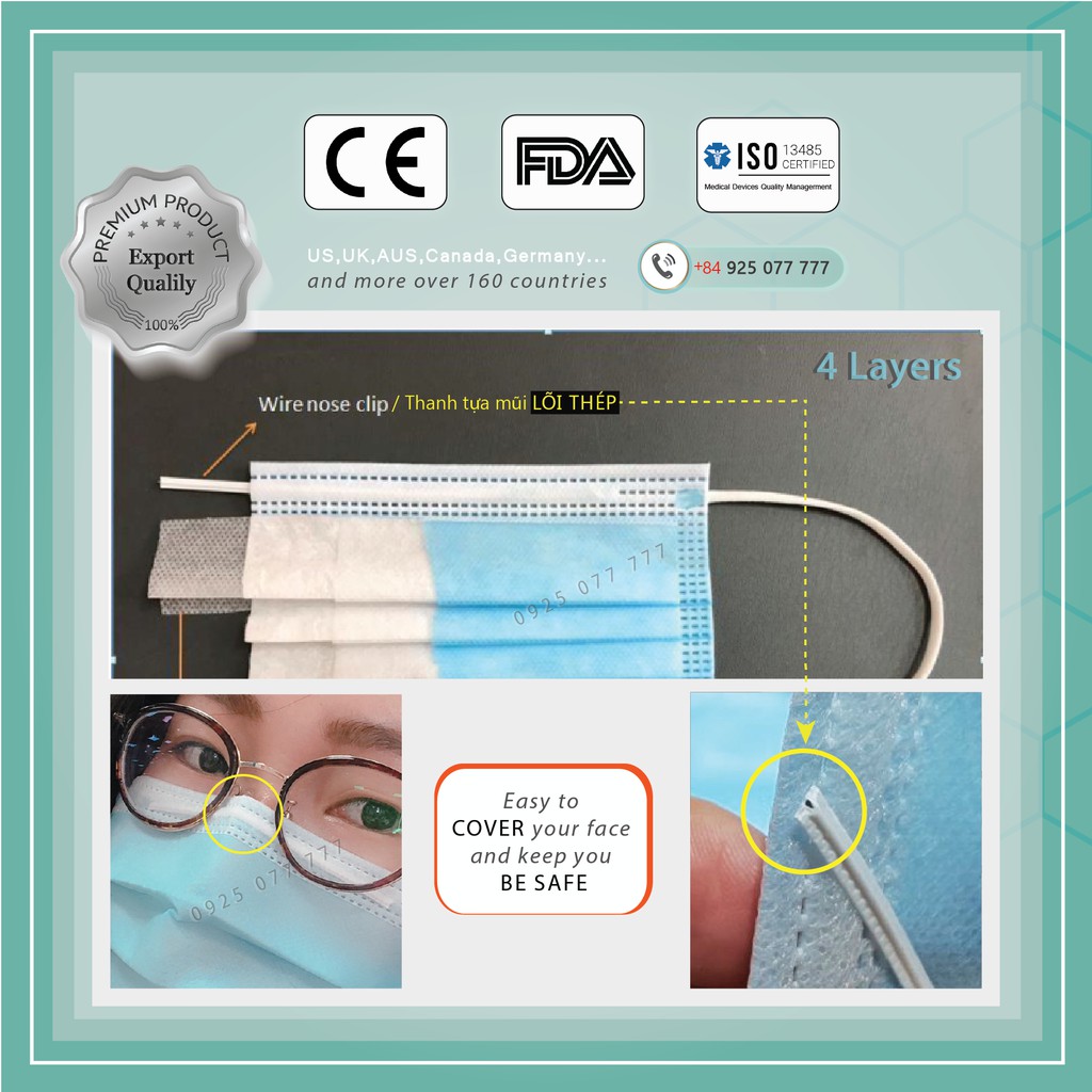 [Bình Ổn Giá] 50 chiếc khẩu trang y tế 4 lớp, khẩu trang kháng khuẩn cao cấp xuất khẩu RECOIN, DRAVIN | BigBuy360 - bigbuy360.vn