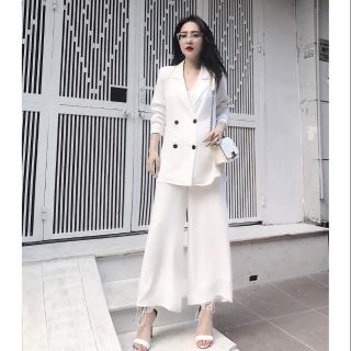 Set vest suông rộng nữ tính