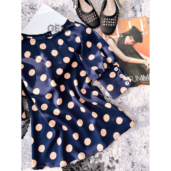 Áo G459 bigsize đủ size chấm bi chất liệu mát dễ mặc thời trang thiết kế không đụng hàng - GEM Fashion