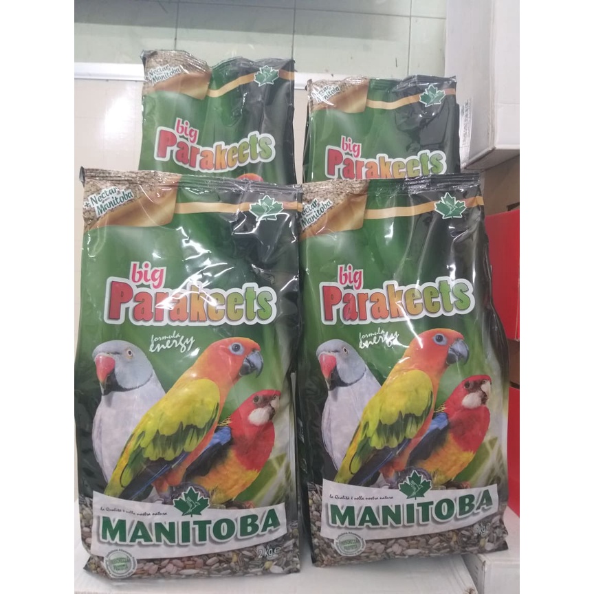 HẠT TRỘN HOÀN CHỈNH MANITOBA BIG PARAKEETS GÓI 2KG dùng cho vẹt sun, ringneck và các dòng cùng size