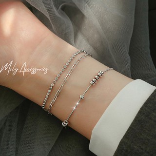 Vòng tay lắc tay mắt xích cá tính trẻ trung unisex - Mely 1384