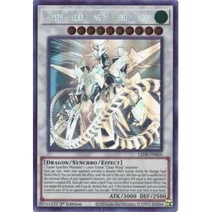 [Mã 155ELSALE giảm 7% đơn 300K] Thẻ bài Yugioh - TCG - Crystal Clear Wing Synchro Dragon / LED8-EN005'