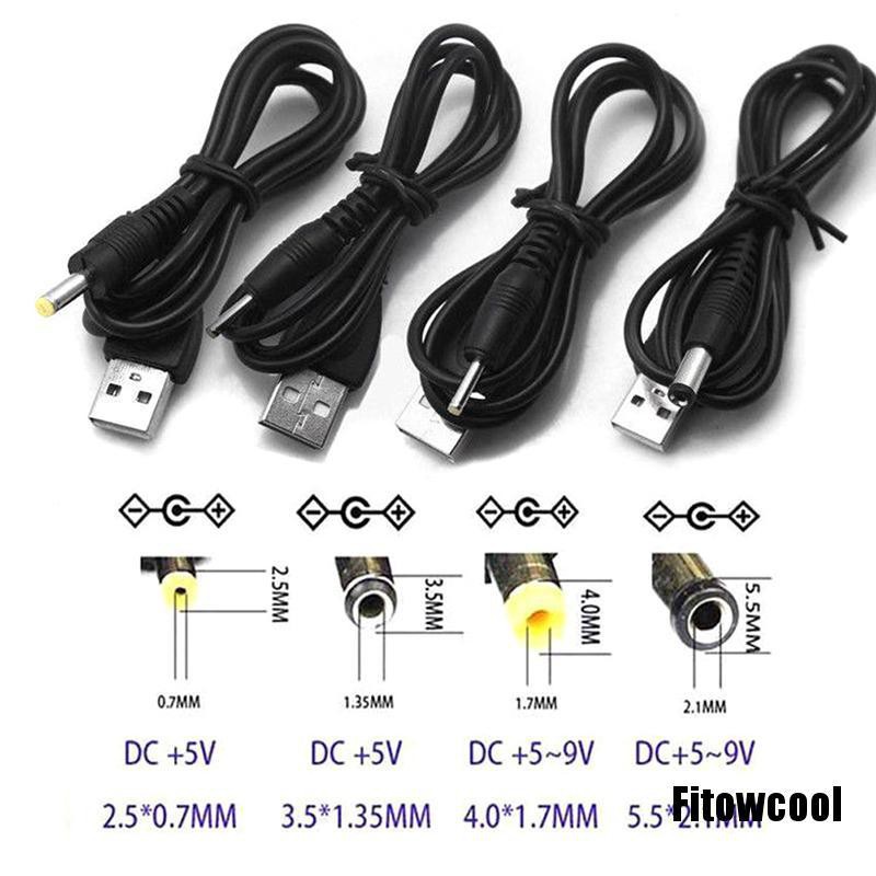 Cáp chuyển đổi USB sang 2.5 3.5 4.0 5.5mm 5V DC Fcvn | WebRaoVat - webraovat.net.vn