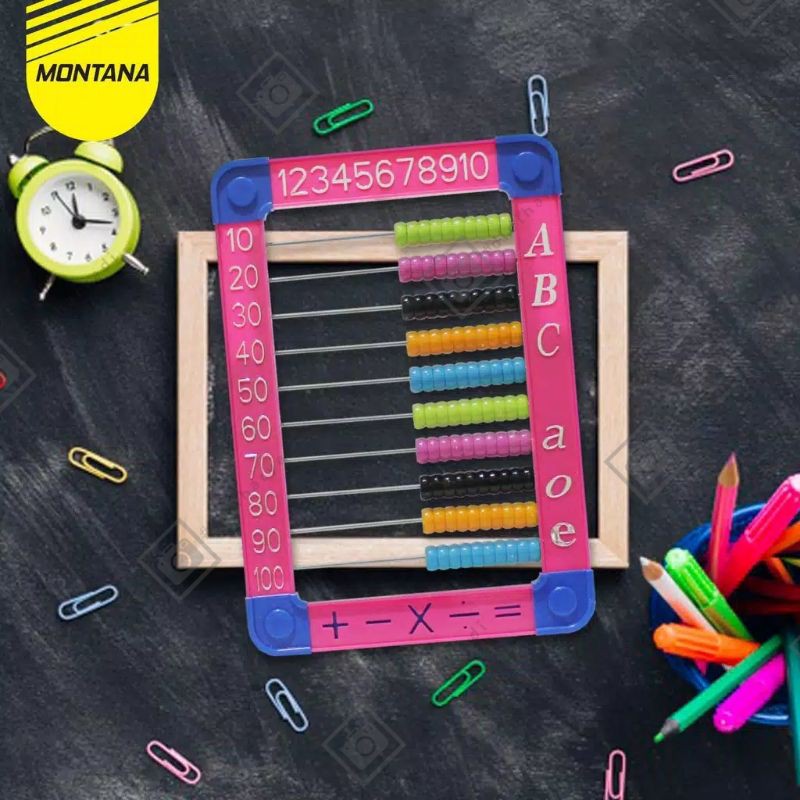 Bàn Tính Abacus Cỡ Lớn 25 cm X 18 cm Thiết Kế Dễ Thương