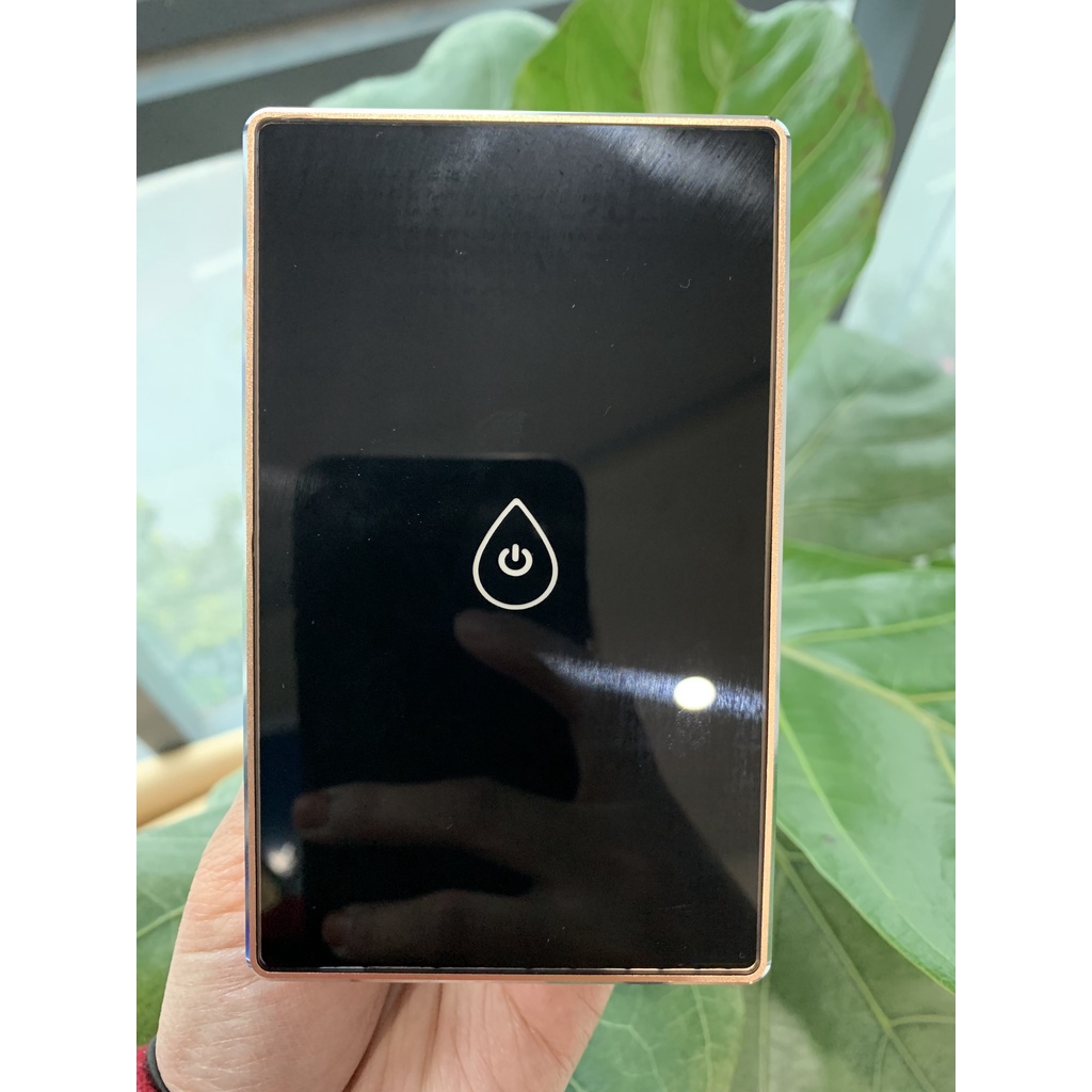 20A|Công Tắc Zigbee Công Suất Cao Tuya 4400W Viền Vàng Chữ Nhật, Công Tắc Bình Nóng Lạnh Hẹn Giờ Bật Tắt Từ X