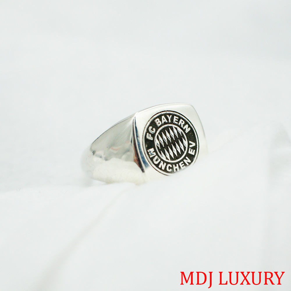 Nhẫn nam bạc thái FC Bayern Munich logo (Xưởng chế tác vàng bạc MDJ)