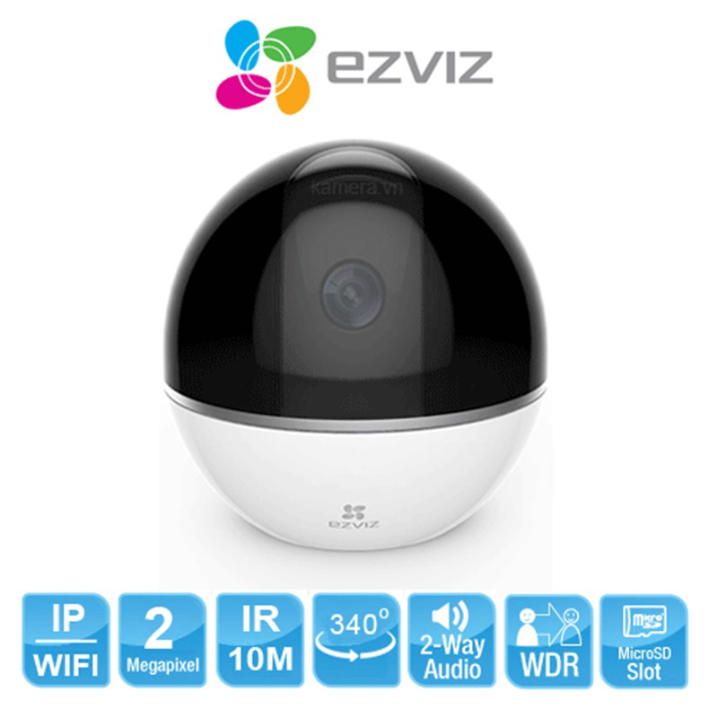 Camera IP Wifi Ezviz (C6TC With RF) New 2020 Xoay 360 độ, Hổ trợ thẻ nhớ lên 256G