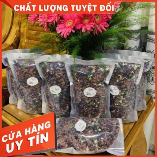 Trà gạo lứt huyết rồng, đỗ đen đỗ đỏ hoa nhài lá sen rang sẵn