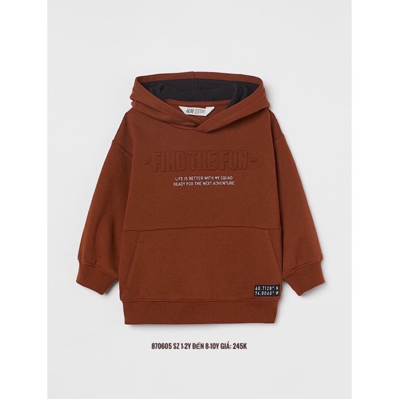 Hoodie nỉ HM chữ nổi | BigBuy360 - bigbuy360.vn