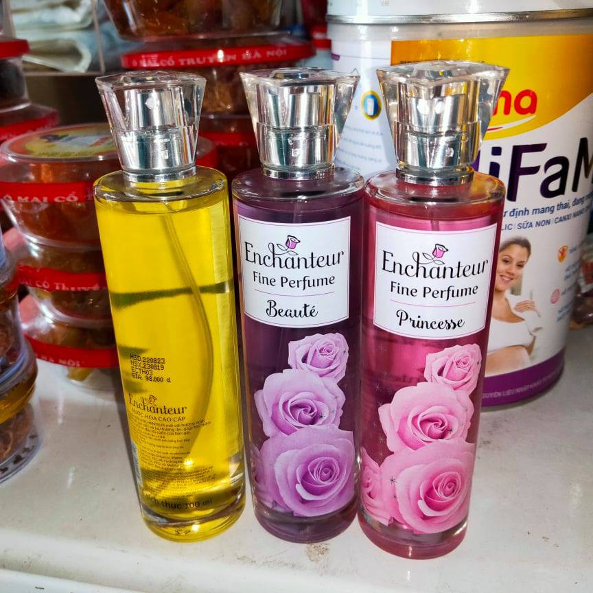 Nước hoa Enchanteur Fine Perfume 3 màu vàng - tím - hồng 100ml | BigBuy360 - bigbuy360.vn